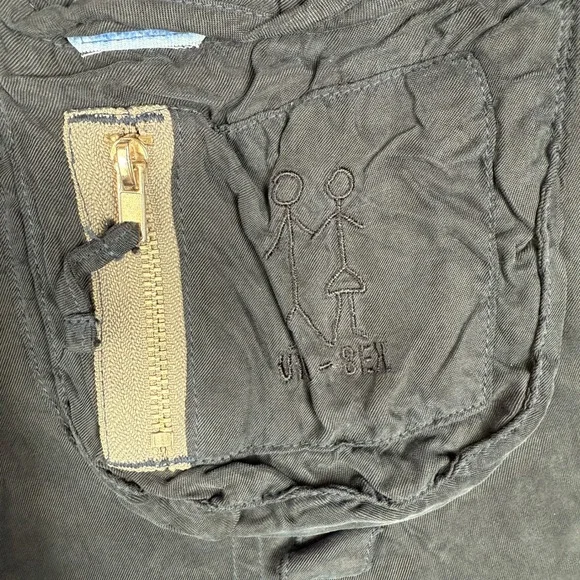 Johnny‎ Was Marika Cupro Pants Unisex 2 Cargo Utility Pockets Lightweight PG2160 - Picture 9 of 14